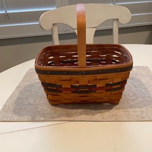 Longaberger basket with green and red!